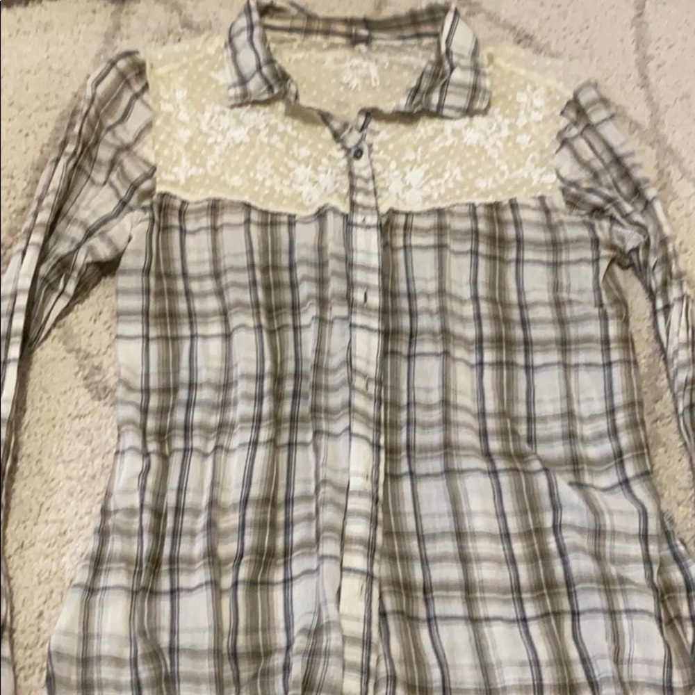 Free people plaid shirt